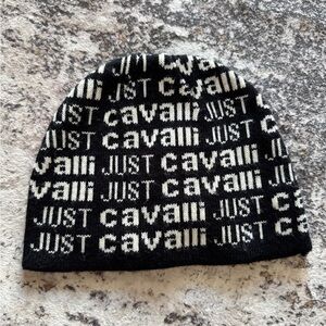 Just Cavalli Monochrome Logo Beanie